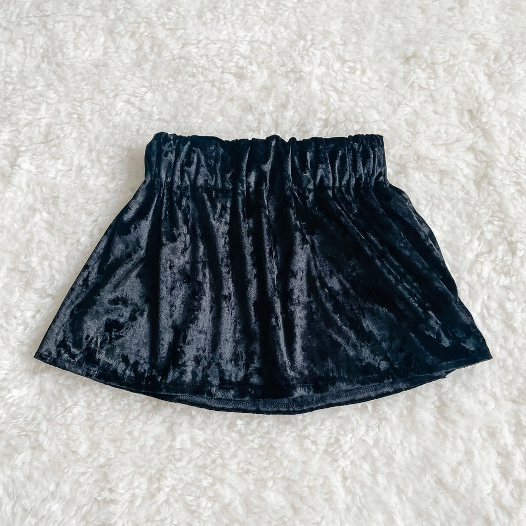 Black Velvet Skirt